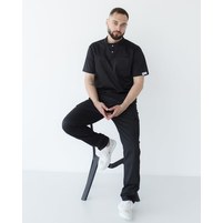 Изображение  Men's medical suit Denver black s. 54, "WHITE ROBE" 404-321-679, Size: 54, Color: black