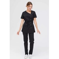Изображение  Women's medical suit Naomi black s. 52, "WHITE ROBE" 331-321-679, Size: 52, Color: black