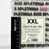 Изображение  Гелевые типcы для наращивания Adore Professional SPLETNIца SIZE XXL GEL TIPS, 240 шт - stilette