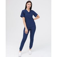 Изображение  Women's medical suit Arizona blue s. 46, "WHITE ROBE" 468-322-924, Size: 46, Color: blue