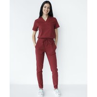 Изображение  Women's medical suit Marseille Marsala s. 50, "WHITE ROBE" 383-326-708, Size: 50, Color: marsala