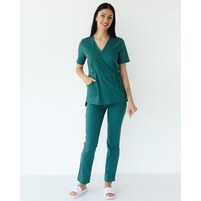 Изображение  Women's medical suit Rio green s. 50, "WHITE ROBE" 135-350-707, Size: 50, Color: green