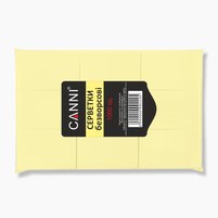 Изображение  Салфетки безворсовые CANNI для снятия липкого слоя желтые, 1000 шт