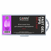 Изображение  Гелевые типсы для быстрого наращивания CANNI Medium Almond матовые, 240 шт