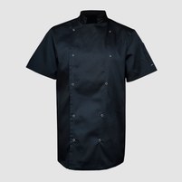 Изображение  Китель унисекс короткий рукав черный р. 2XL Nibano 4102.XXL-black, Размер: 2XL, Цвет: черный