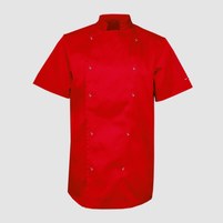 Изображение  Китель унисекс короткий рукав красный р. XS Nibano 4102.RE.XS, Размер: XS, Цвет: красный