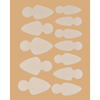 Изображение  Силиконовые молды трафареты для френча на верхних формах Kodi Mold Short Oval (12 шт/набор)
