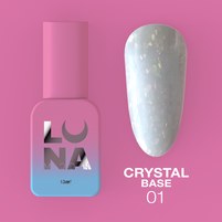 Изображение  Камуфлирующая база для гель-лака LUNAMoon Crystal Base №1, 13 мл, Объем (мл, г): 13, Вариант: 01, Цвет: Белый