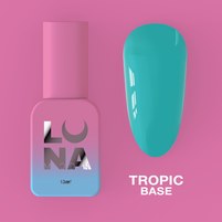 Изображение  Камуфлирующая база для гель-лака LUNAMoon Tropic Base, 13 мл, Объем (мл, г): 13, Вариант: Tropic, Цвет: Бирюзовый