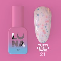 Изображение  Камуфлирующая база для гель-лака LUNAMoon Tutti Frutti Base №21, 13 мл, Объем (мл, г): 13, Вариант: 21, Цвет: Розовый
