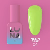 Изображение  Камуфлирующая база для гель-лака LUNAMoon Neon base №4, 13 мл, Объем (мл, г): 13, Вариант: 04, Цвет: Желтый