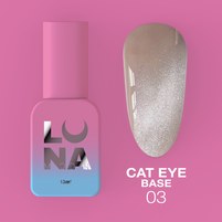 Изображение  Камуфлирующая база для гель-лака LUNAMoon Cat Eye Base №3, 13 мл, Объем (мл, г): 13, Вариант: 03, Цвет: Песочный