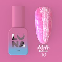 Изображение  Камуфлирующая база для гель-лака LUNAMoon Tutti Frutti Base №10, 13 мл, Объем (мл, г): 13, Вариант: 10, Цвет: Розовый