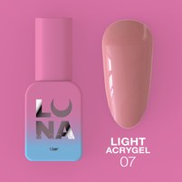 Изображение  Жидкий гель моделирующий для ногтей LUNAMoon Light Acrygel №7, 13 мл, Объем (мл, г): 13, Вариант: 07, Цвет: Розовый