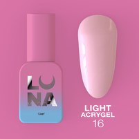 Изображение  Жидкий гель моделирующий для ногтей LUNAMoon Light Acrygel №16, 13 мл, Объем (мл, г): 13, Вариант: 16, Цвет: Розовый