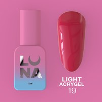 Изображение  Жидкий гель моделирующий для ногтей LUNAMoon Light Acrygel №19, 13 мл, Объем (мл, г): 13, Вариант: 19, Цвет: Розовый