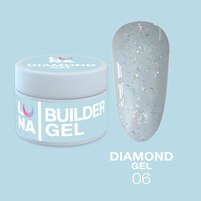 Изображение  Гель для наращивания ногтей LUNAMoon Diamond Gel №6, 15 мл, Объем (мл, г): 15, Вариант: 06, Цвет: Молочный