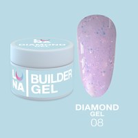 Изображение  Гель для наращивания ногтей LUNAMoon Diamond Gel №8, 15 мл, Объем (мл, г): 15, Вариант: 08, Цвет: Фиолетовый