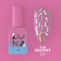Изображение  Top for gel polish LUNAMoon Top Secret №01, 13 мл, Volume (ml, g): 13, Options: 1
