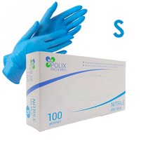 Изображение Перчатки медицинские нитриловые неопудренные Polix Pro&Med Sky Blue S (100 шт/пачка) голубые, Размер перчаток: S, Вариант: Blue