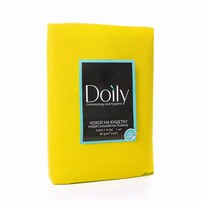 Изображение  Чехол на кушетку Doily 0.8х2.1 м (1 шт/пачка) из спанбонда 80 г/м2 желтый, Размер простыни: 80 см * 2.1 м, Вариант: Yellow