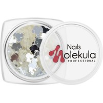 Изображение  Пайетки для дизайна ногтей Nails Molekula "Микки Маус", серебро