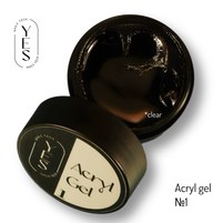Зображення  Гель для нарощування нігтів YES Acrylgel №01, 15 мл , Об'єм (мл, г): 15, Варіант: 01, Колір: Прозорий