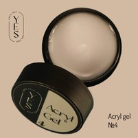 Зображення  Гель для нарощування нігтів YES Acrylgel №04, 15 мл , Об'єм (мл, г): 15, Варіант: 04, Колір: Бежевий