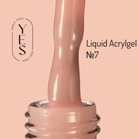 Зображення  Рідкий акрил-гель YES Liquid Acrylgel №07, 15 мл, Об'єм (мл, г): 15, Варіант: 07, Колір: Рожевий