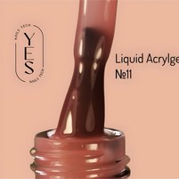 Зображення  Рідкий акрил-гель YES Liquid Acrylgel №11, 15 мл, Об'єм (мл, г): 15, Варіант: 11, Колір: Рожевий