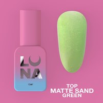Изображение  Матовый топ без липкого слоя LUNAMoon Top Matte Sand Green, 13 мл, Объем (мл, г): 13, Вариант: Green