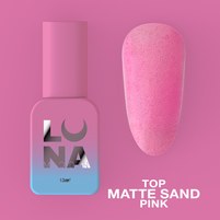 Изображение  Матовый топ без липкого слоя LUNAMoon Top Matte Sand Pink, 13 мл, Объем (мл, г): 13, Вариант: Pink