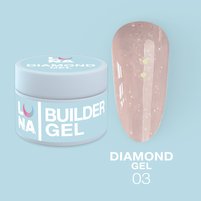 Изображение  Гель для наращивания ногтей с блестками LUNAMoon Diamond Gel №03, 15 мл, Объем (мл, г): 15, Вариант: 03