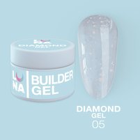 Изображение  Гель для наращивания ногтей с блестками LUNAMoon Diamond Gel №05, 15 мл, Объем (мл, г): 15, Вариант: 05