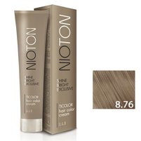 Зображення  Крем-фарба для волосся Ticolor Nioton Hair Color Cream 8.76, 100 мл, Об'єм (мл, г): 100, Варіант: 8.76