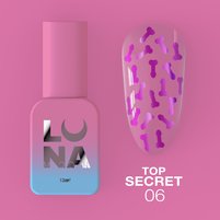 Изображение  Топ для гель-лака LUNAMoon Top Secret №06, 13 мл, Объем (мл, г): 13, Вариант: 06