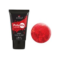 Изображение  Полигель с шиммером Atica Polymix Love to Red, 30 мл, Объем (мл, г): 30, Вариант: Love to Red