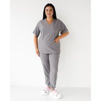 Зображення  Медичний костюм жіночий Арізона сірий +SIZE р. 56, "БІЛИЙ ХАЛАТ" 505-328-924, Розмір: 56, Колір: сірий