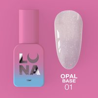 Изображение  Камуфлирующая база для ногтей LUNAMoon Opal Base №01, 13 мл, Вариант: 01