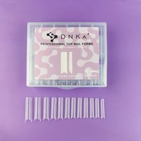 Изображение  Верхние формы для наращивания ногтей DNKa Top Nail Forms Square Sharp Острый квадрат, 120 шт