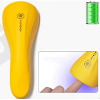 Изображение  Мини UV/LED лампа LSQ3 на аккумуляторе и с USB шнуром для сушки гель лака (гелевых типс, верхних форм), 5 Вт. Оранжевый