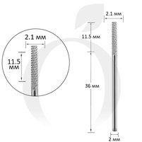 Изображение  Фреза твердосплавная Titan Steel Component Bit 19 цилиндр 2.1/11.5 мм
