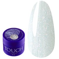 Изображение  Гель для наращивания с шимером Touch Builder Gel Shine Bright 04 молочный, 15 мл, Объем (мл, г): 15, Вариант: 04