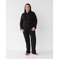 Зображення  Медичний костюм жіночий Ванкувер чорний р. 4XL-5XL, "БІЛИЙ ХАЛАТ" 524-321-758, Розмір: 4XL-5XL, Колір: чорний