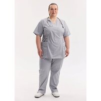 Зображення  Медичний костюм жіночий Кіото сірий +SIZE р. 64, "БІЛИЙ ХАЛАТ" 571-328-679, Розмір: 64, Колір: сірий