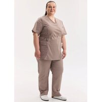 Зображення  Медичний костюм жіночий Кіото мокко +SIZE р. 62, "БІЛИЙ ХАЛАТ" 571-421-679, Розмір: 62, Колір: моко