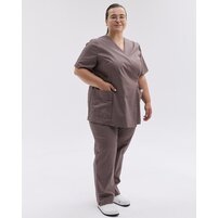 Зображення  Медичний костюм жіночий Кіото какао +SIZE р. 60, "БІЛИЙ ХАЛАТ" 571-521-679, Розмір: 60, Колір: какао