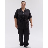 Изображение  Women's medical suit Cape Town black +SIZE size 58, "WHITE COAT" 585-321-679, Size: 58, Color: black