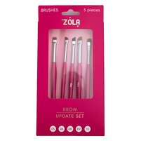 Зображення  Набір пензлів для оформлення брів Zola Brow Update Set, 5 шт (05, 06, 08, 09, 10)