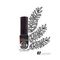 Изображение  Лак для стемпинга Nails Molekula 6 мл, черный, Вариант: 002